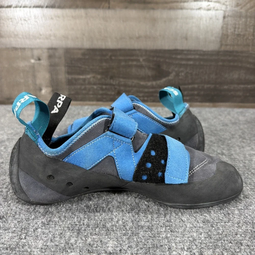 Scarpa Rock Climbing Shoes Mens 8.5 Gray Origin Hook & Loop Vision Rubber Italy